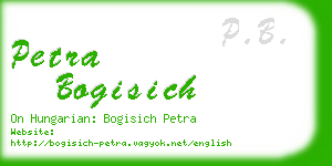 petra bogisich business card